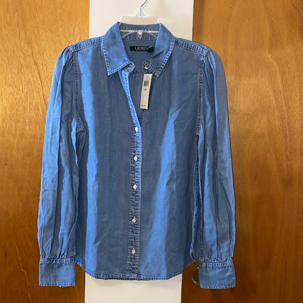 💙NWT Ralph Lauren Puffy Sleeved Blouse